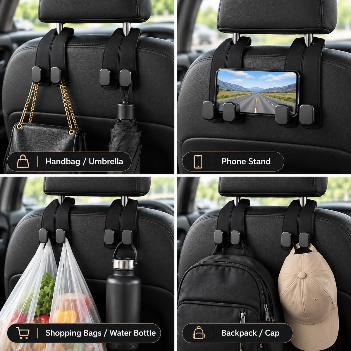 Velmora™ - Backseat Storage for Everyday Drives (Black)